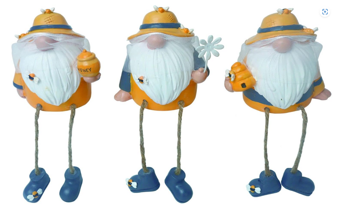 Beekeeper Gnome Yellow with Dangle Legs - 3 Options