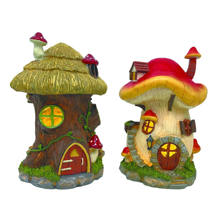 Light Up Mushroom Fairy House - 2 Styles