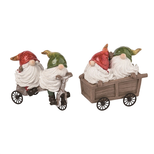 Riding Gnome Figurines - 2 Styles