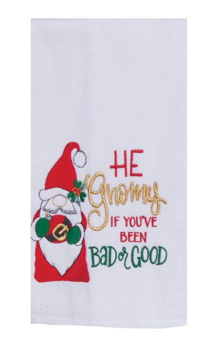 Bad or Good Embroidered Dual Purpose Terry Towel