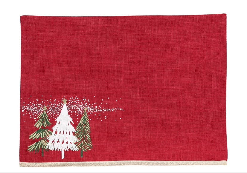 Snowy Trees Placemat Set of 6