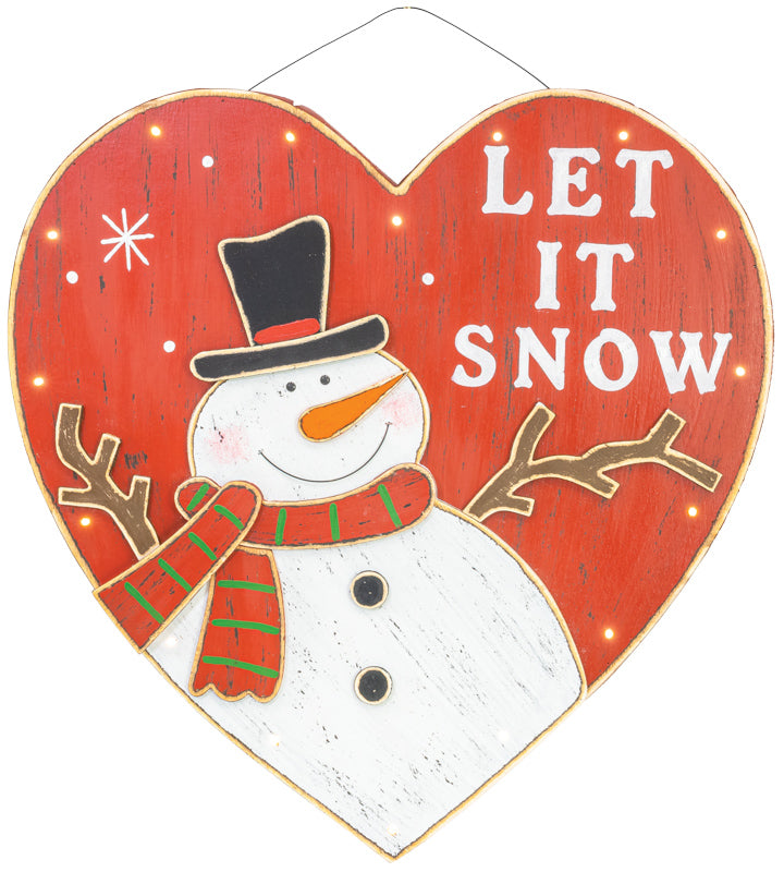 Let it Snow Heart Sign