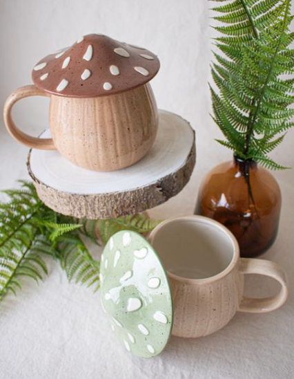Mushroom Mug with Lid