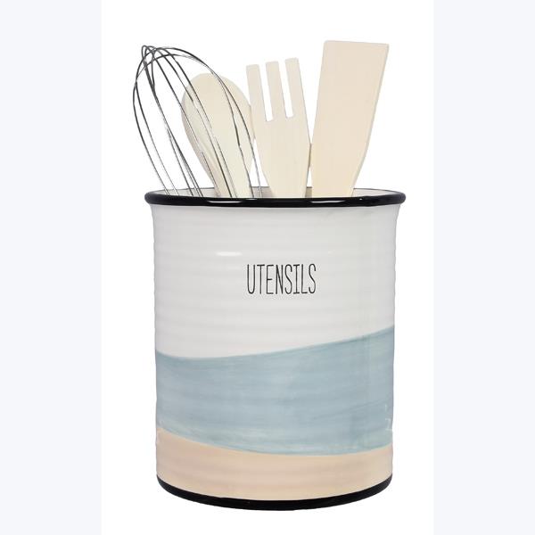 Ceramic Lake Vibe Kitchen Utensil Holder