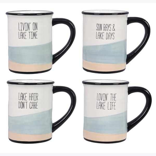 Lake Vibe Latte Shaped Coffee Mug