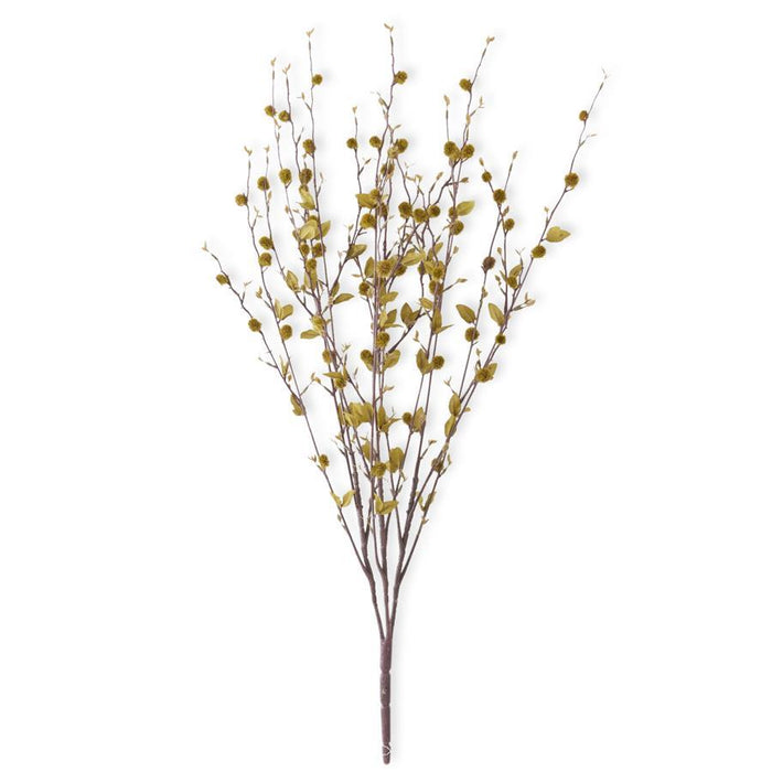 Green Pussy Willow Spray with Mini Foliage