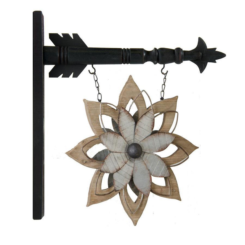 Metal & Brown Wood Flower Arrow Replacement
