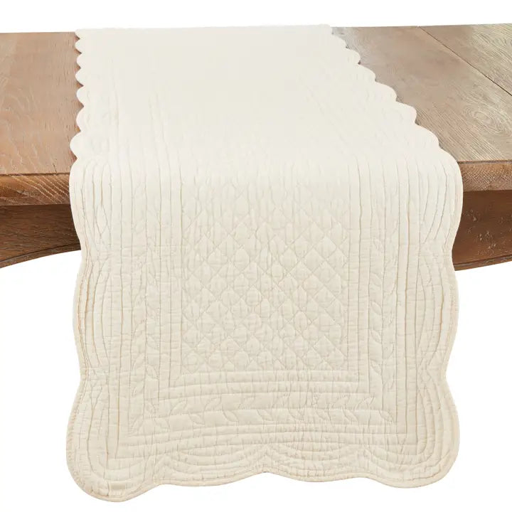 Quilted Ivory Table Linens