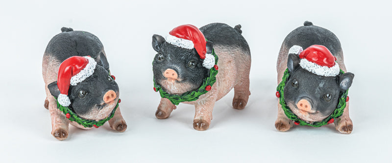 Christmas Piggy Figurine