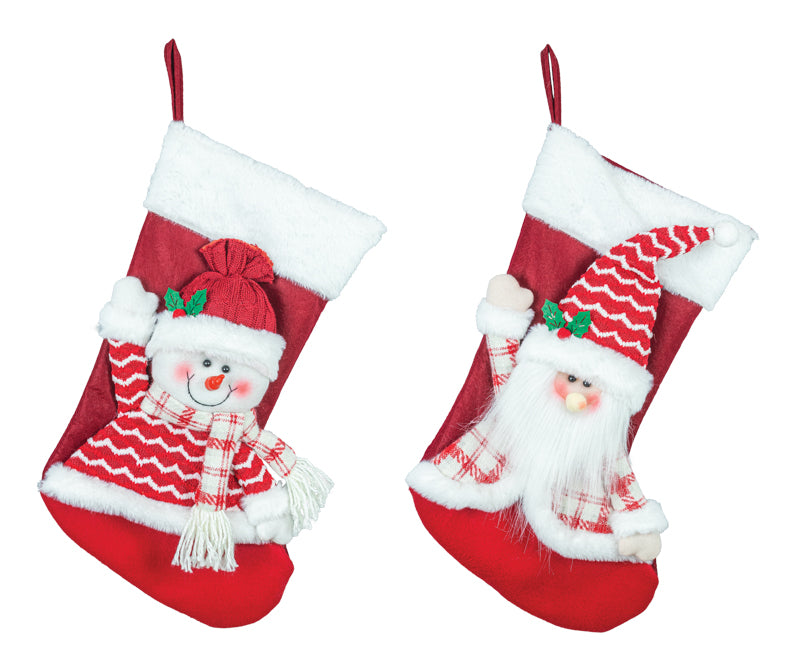 Cherry Santa Snowman Stockings