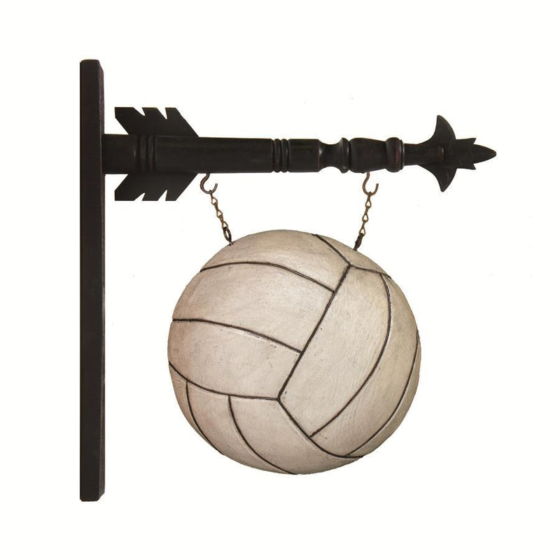 Decorative arrow and ball design on a white background