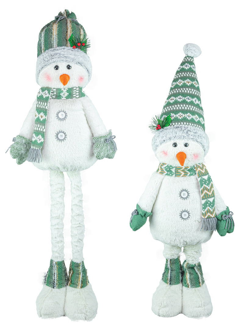 Christmas Frost Snowman Stretch Leg