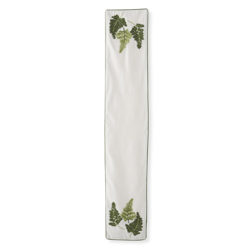 Embroidered Fern Table Runner - 72"