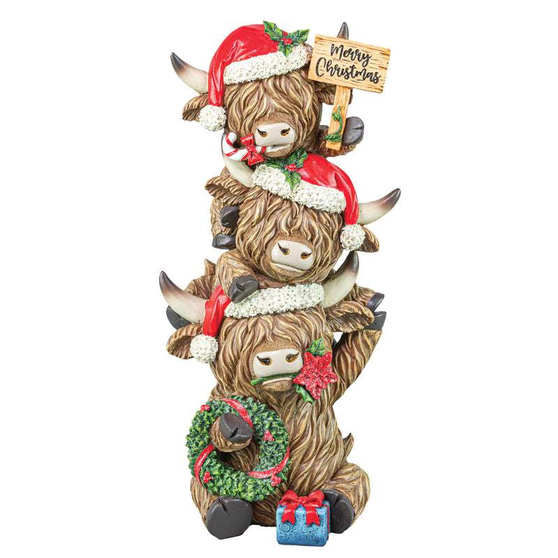Festive Highland Cow Stacker