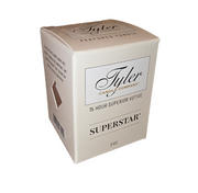 Tyler Candle Company Superstar candle packaging on a white background