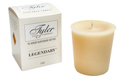 Tyler candle and its packaging on a white background