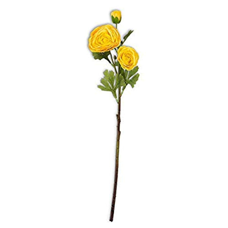 Yellow Real Touch Triple Bloom Ranunculus