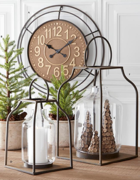Round Dark Metal Wall Clock with Embossed Numbers