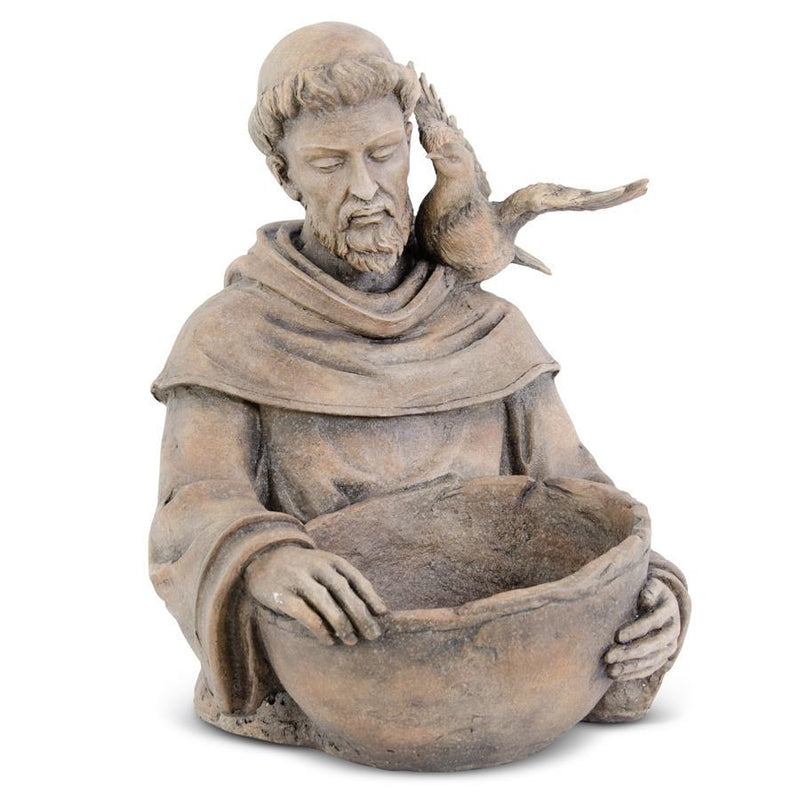 Brown Saint Francis Bird Feeder