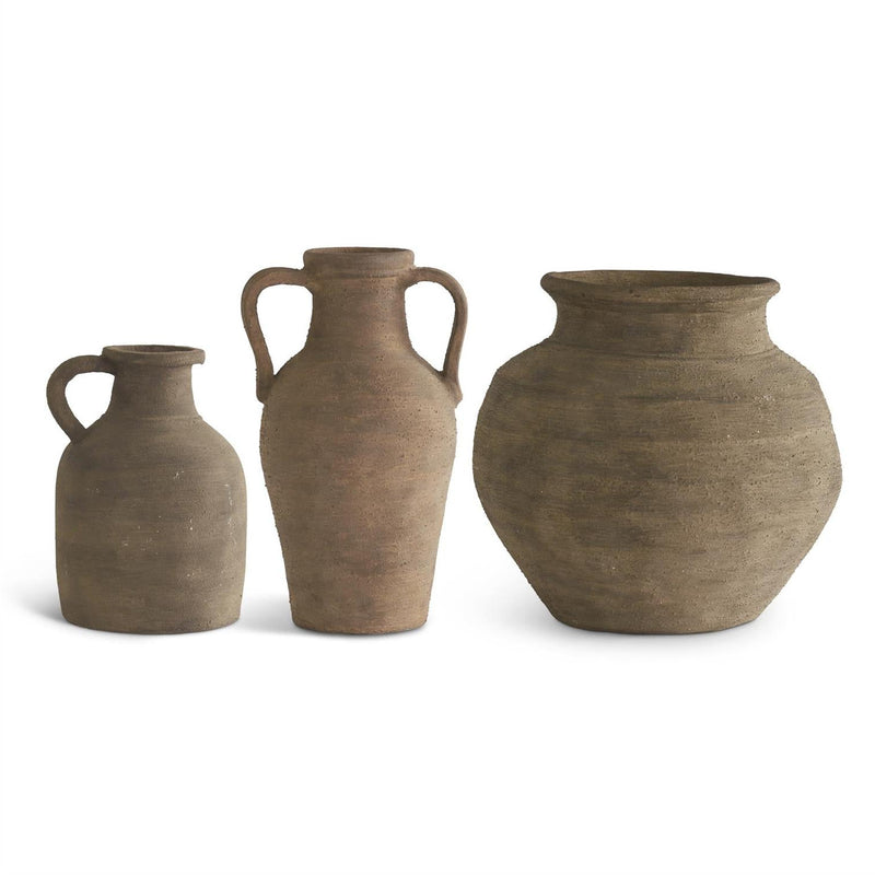 Tan Textured Terracotta Pots