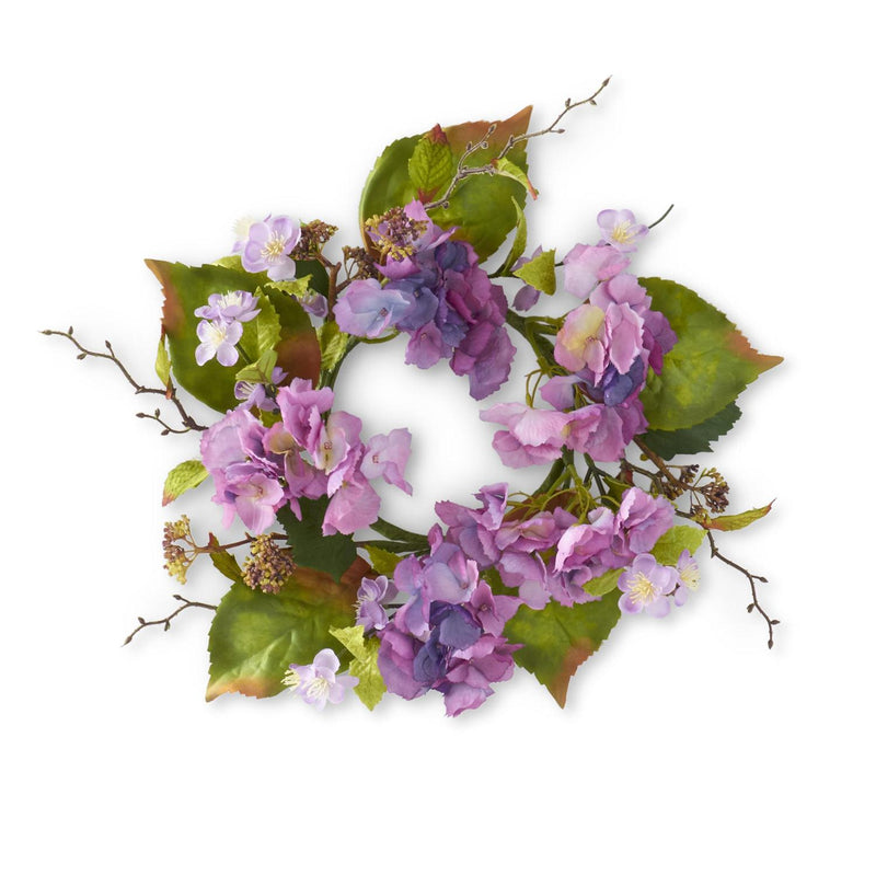 Purple Hydrangea Candle Ring