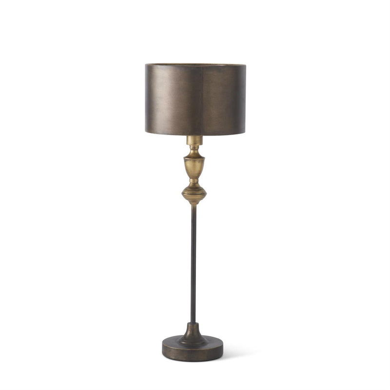Brushed Gold Slender Spine Lamp with Metal Shade