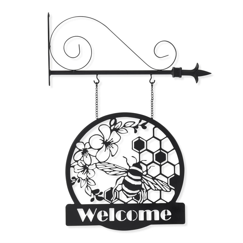 Black Metal Cutout Bee Welcome Sign Arrow Replacement