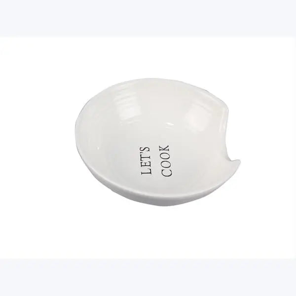 Ceramic Let's Cook Spoon Rest