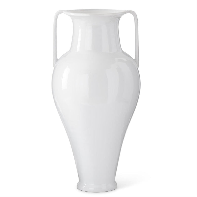 White Glazed Ceramic Vase