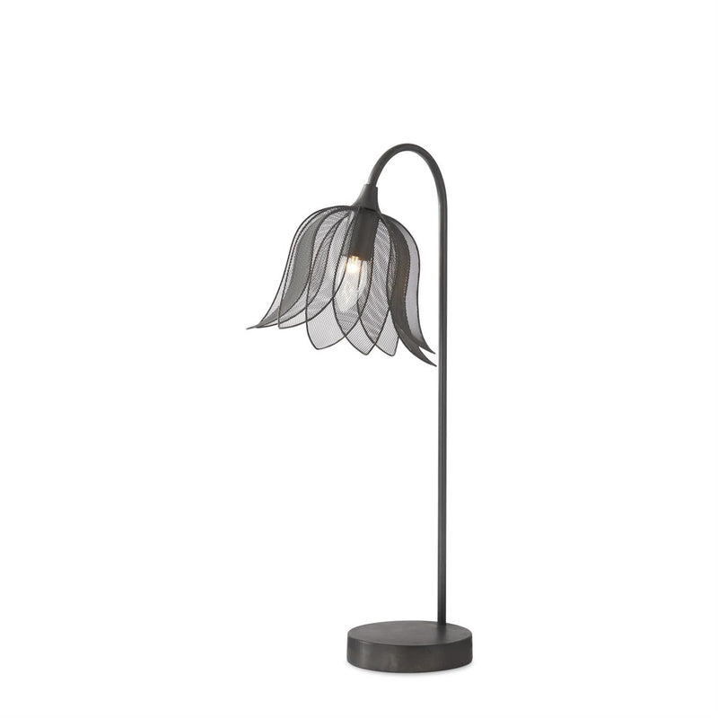 Black Mesh Tulip LED Lamp w/Timer