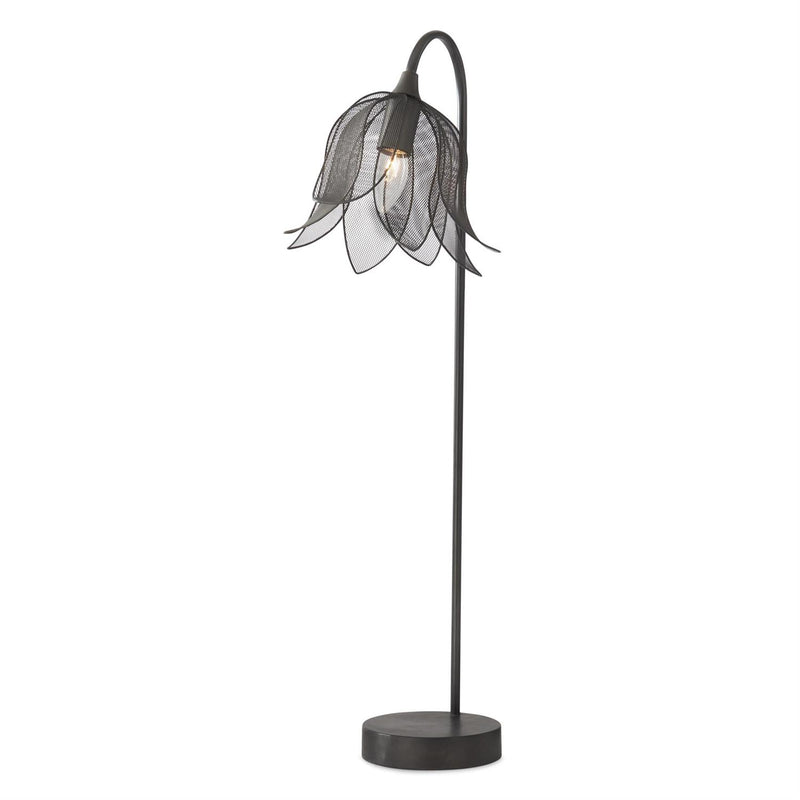 Black Mesh Tulip LED Lamp w/Timer
