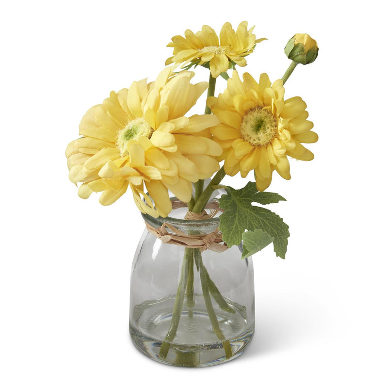 Daisy Premade in Glass Vase with Faux Water