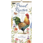 2027 calendar with a rooster design on a white background