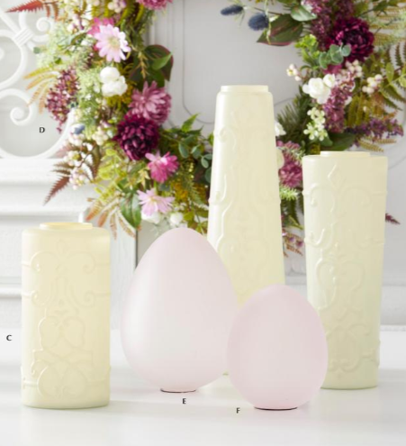 Pink Frosted Glass Standing Egg