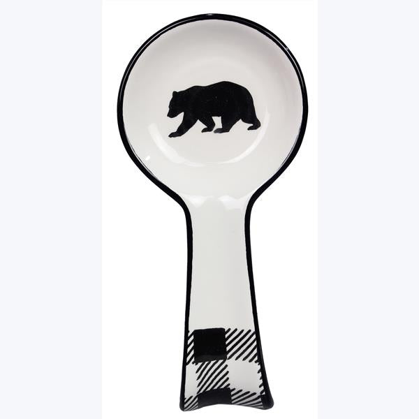 Buffalo Plaid Bear Spoon Rest