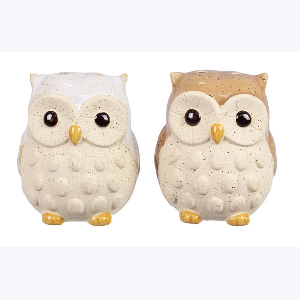 Positive Vibes Owl Salt and Pepper Shakers