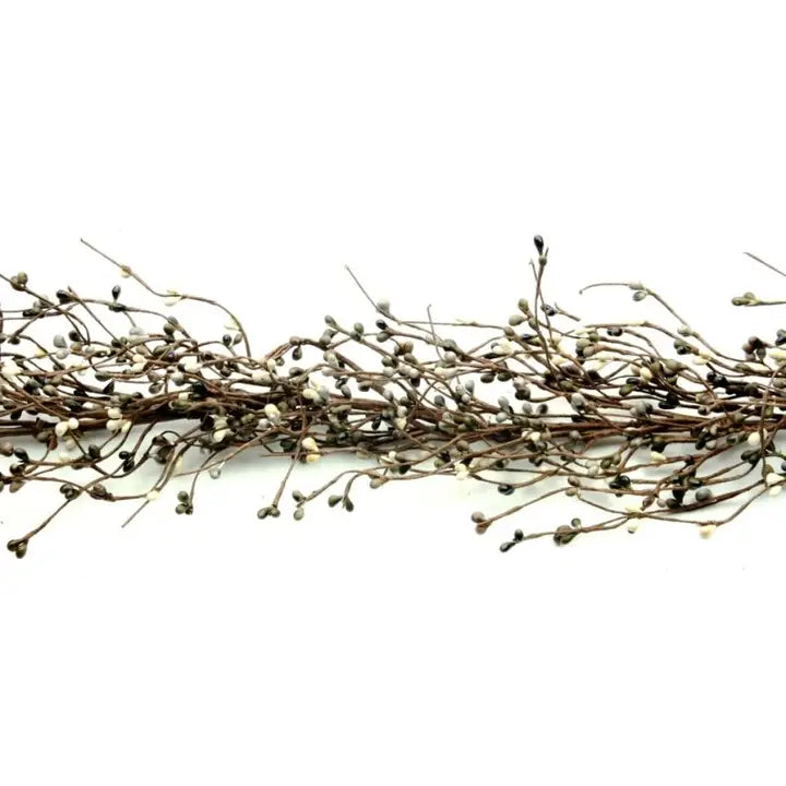 Sage and Cream Rice Berry Garland - 55"