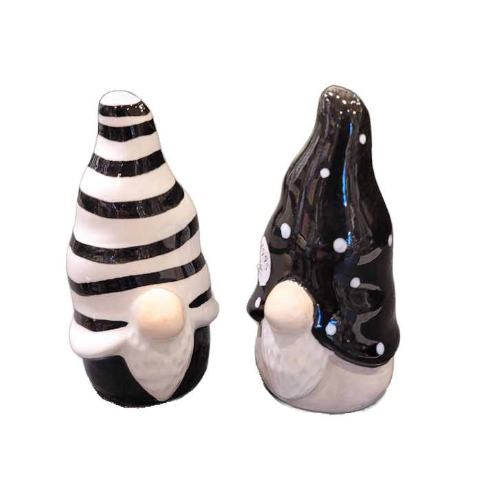 Black & White Gnome Design Salt & Pepper Set