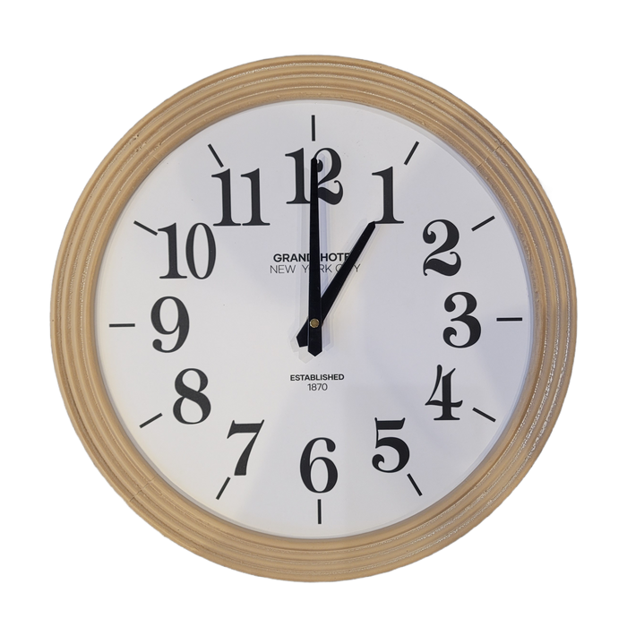 Wall Clock with Whitewash