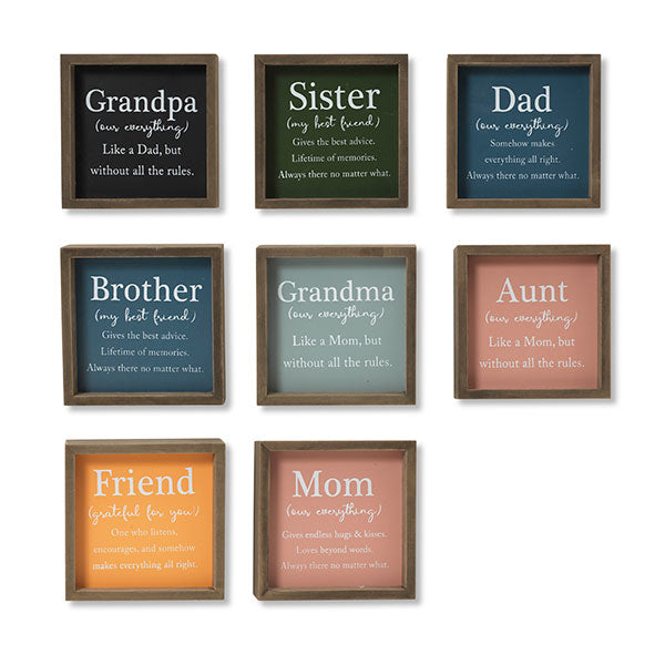 Family Gift Signs