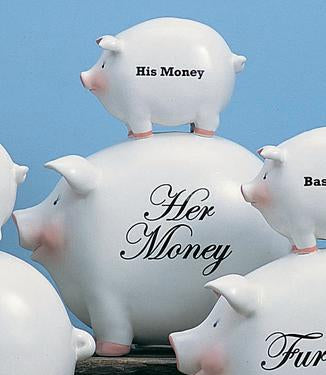 His Money Her Money Piggy Bank