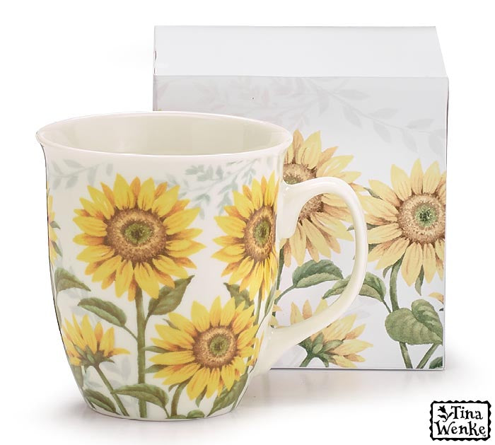 Mug With Yellow Sunflowers All Around