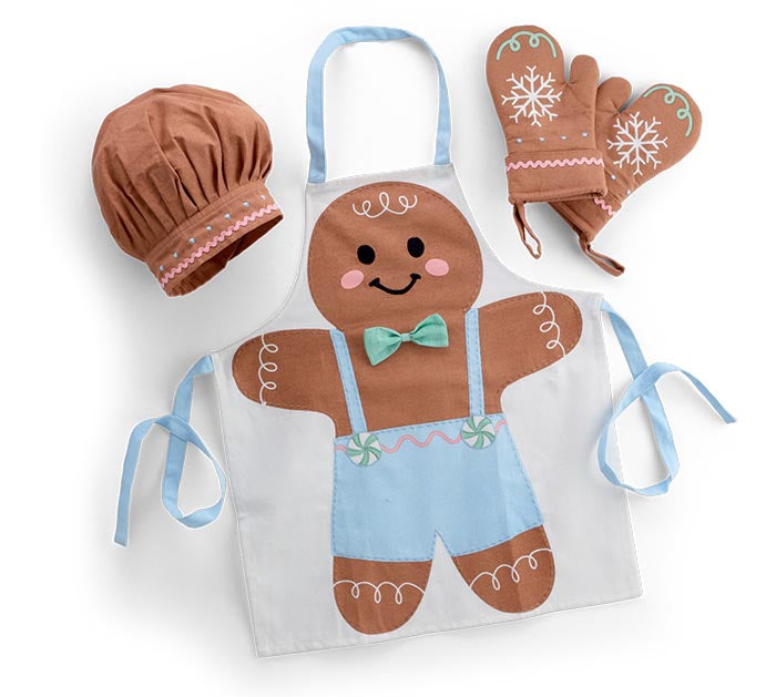Gingerbread Man Child Apron Set