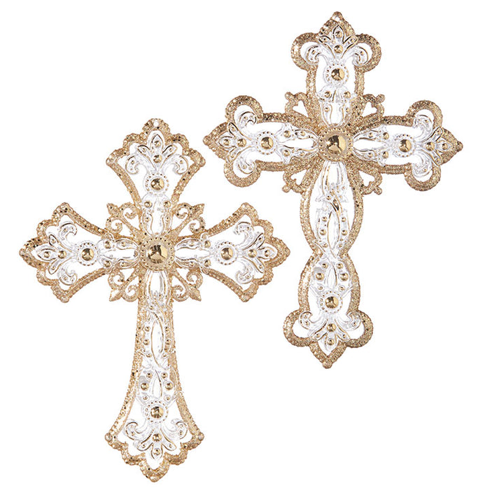 Jeweled Cross Ornament - 2 Styles