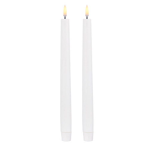 White Taper Candles Set of 2
