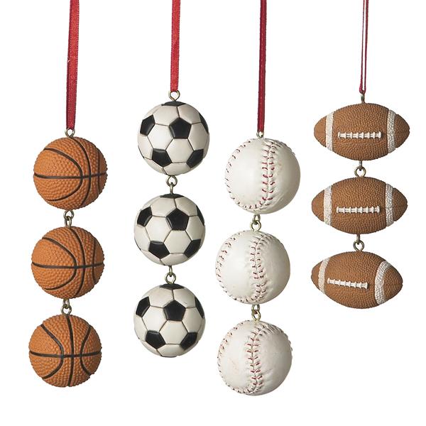 Sports Ball Swag Ornaments - 4 Styles