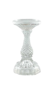 Decorative white candle holder on a white background