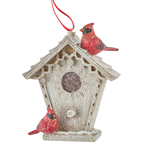 Cardinal and Bird House Ornament