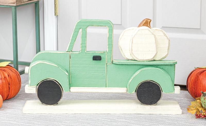 Wooden Truck with Pumpkins