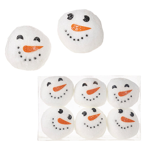 Box of Snowman Snowball Ornaments